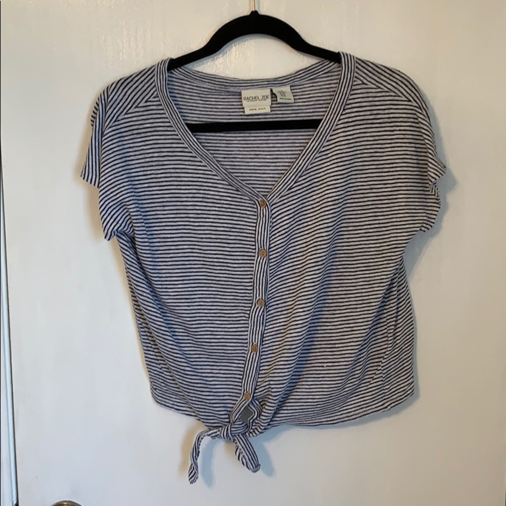 🌿 Striped Crop Shirt